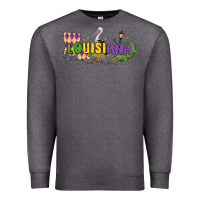 Charcoal Heather louisiana mardi gras Premium Sweatshirt - MaliasSmallBusiness