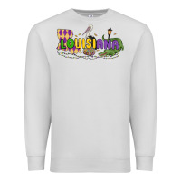 Dove Grey louisiana mardi gras Premium Sweatshirt - MaliasSmallBusiness