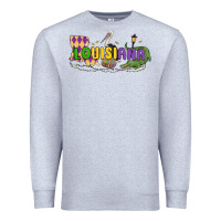 Heather Grey louisiana mardi gras Premium Sweatshirt - MaliasSmallBusiness