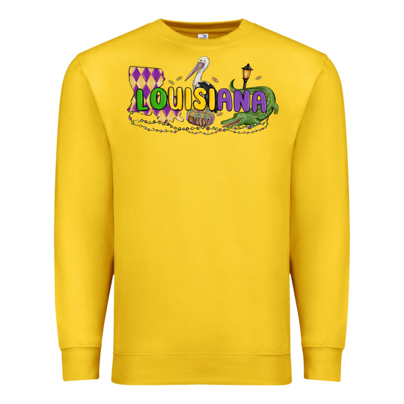Louisiana Mardi Gras Premium Sweatshirt by MaliasSmallBusiness | Teevron