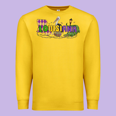 Louisiana Mardi Gras Premium Sweatshirt Designed By Maliassmallbusiness