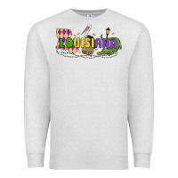 Oatmeal Heather louisiana mardi gras Premium Sweatshirt - MaliasSmallBusiness