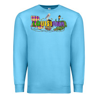 Ocean Blue louisiana mardi gras Premium Sweatshirt - MaliasSmallBusiness