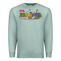 Seafoam louisiana mardi gras Premium Sweatshirt - MaliasSmallBusiness