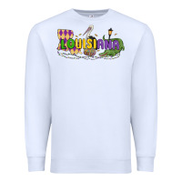 White louisiana mardi gras Premium Sweatshirt - MaliasSmallBusiness