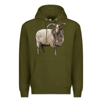 Army Green navajo churro sheep Premium Hoodie - LillyAllenDesigns
