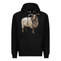Black navajo churro sheep Premium Hoodie - LillyAllenDesigns