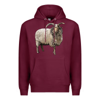 Burgundy navajo churro sheep Premium Hoodie - LillyAllenDesigns