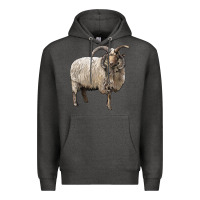 Charcoal Heather navajo churro sheep Premium Hoodie - LillyAllenDesigns