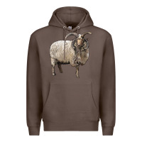 Coffee navajo churro sheep Premium Hoodie - LillyAllenDesigns