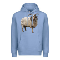 Colony Blue navajo churro sheep Premium Hoodie - LillyAllenDesigns
