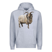 Heather Grey navajo churro sheep Premium Hoodie - LillyAllenDesigns