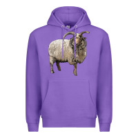 Purple navajo churro sheep Premium Hoodie - LillyAllenDesigns