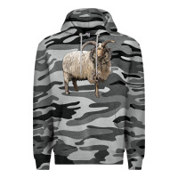 Slate Camo navajo churro sheep Premium Hoodie - LillyAllenDesigns