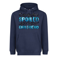 Navy somebodys spoiled blue collar girlfriend Heavyweight Hoodie - MaliasSmallBusiness