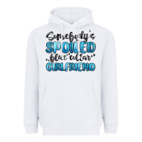 White somebodys spoiled blue collar girlfriend Heavyweight Hoodie - MaliasSmallBusiness