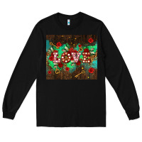 Black love  and leopard with keys Long Sleeve Tee - AdoDesignShop