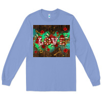 Colony Blue love  and leopard with keys Long Sleeve Tee - AdoDesignShop
