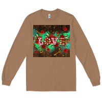 Toasted Coconut love  and leopard with keys Long Sleeve Tee - AdoDesignShop