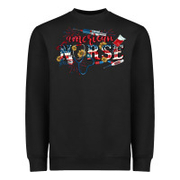 Black American Nurse 4th of July Heavyweight Sweatshirt - CowGirlArtShop