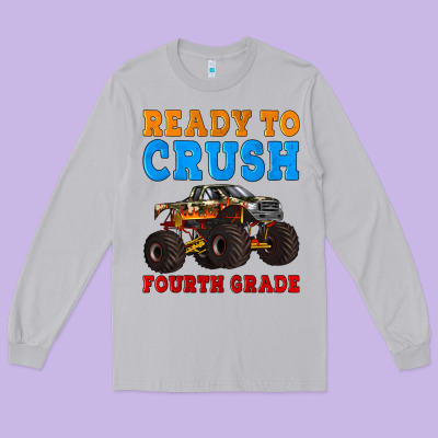 Ready To Crush Fourth Grade Long Sleeve Tee Designed By Artiststas
