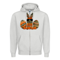 Dove Grey easter egg hunter boys Zipper Hoodie - Jasminsmagicworld