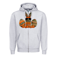 Heather Grey easter egg hunter boys Zipper Hoodie - Jasminsmagicworld