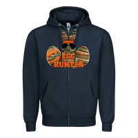 Navy easter egg hunter boys Zipper Hoodie - Jasminsmagicworld