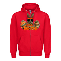 Red easter egg hunter boys Zipper Hoodie - Jasminsmagicworld