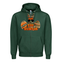 Sports Green easter egg hunter boys Zipper Hoodie - Jasminsmagicworld