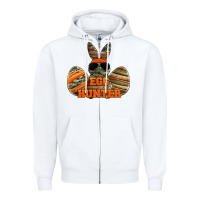 White easter egg hunter boys Zipper Hoodie - Jasminsmagicworld