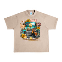 French Oak farm truck farm animals Urban Heavy Tee - FaDigitalArtStudio