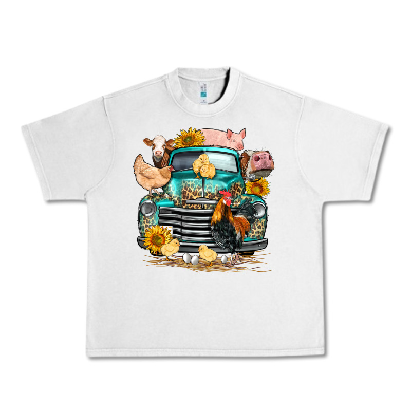Farm Truck Farm Animals Urban Heavy Tee by FaDigitalArtStudio | Teevron