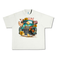 Pistachio farm truck farm animals Urban Heavy Tee - FaDigitalArtStudio