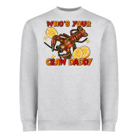 Heather Grey crawfish who's your craw daddy Heavyweight Sweatshirt - FaDigitalArtStudio