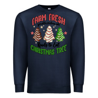 Navy farm fresh christmas tree Premium Sweatshirt - MaliasSmallBusiness