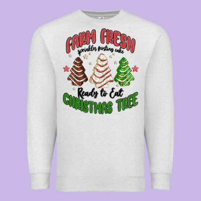 Farm Fresh Christmas Tree Premium Sweatshirt Designed By Maliassmallbusiness