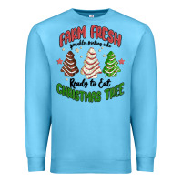 Ocean Blue farm fresh christmas tree Premium Sweatshirt - MaliasSmallBusiness