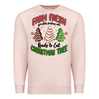 Pale Pink farm fresh christmas tree Premium Sweatshirt - MaliasSmallBusiness