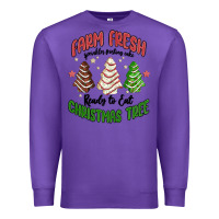 Purple farm fresh christmas tree Premium Sweatshirt - MaliasSmallBusiness
