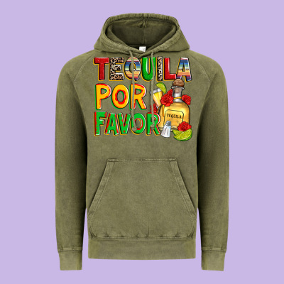Tequila Por Favor Vintage Hoodie Designed By Zillion Design Studio