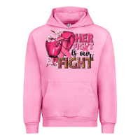 Fuchsia Pink her fight is our fight Urban Hoodie - NancyCooperArtShop