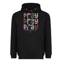 Black pray on it pray over it pray through it Heavyweight Hoodie - NancyCooperArtShop