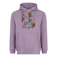 Lavender pray on it pray over it pray through it Heavyweight Hoodie - NancyCooperArtShop