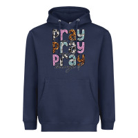 Navy pray on it pray over it pray through it Heavyweight Hoodie - NancyCooperArtShop