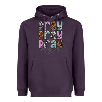 Plum pray on it pray over it pray through it Heavyweight Hoodie - NancyCooperArtShop