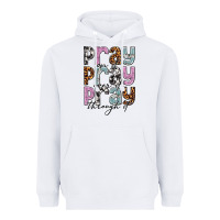 White pray on it pray over it pray through it Heavyweight Hoodie - NancyCooperArtShop