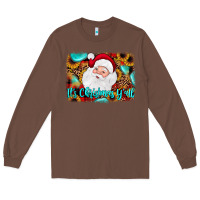 Chestnut it's Christmas y'all background Long Sleeve Tee - JahusDesignShop