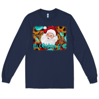 Navy it's Christmas y'all background Long Sleeve Tee - JahusDesignShop