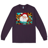 Plum it's Christmas y'all background Long Sleeve Tee - JahusDesignShop